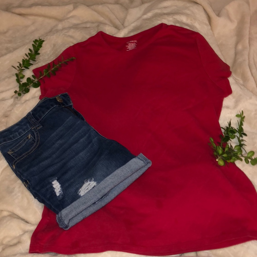 George Red Short Sleeve Tee Shirt